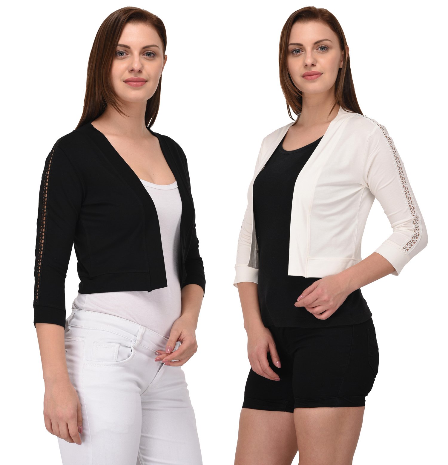 ESPRESSOWomen Viscose Open Neck shrug