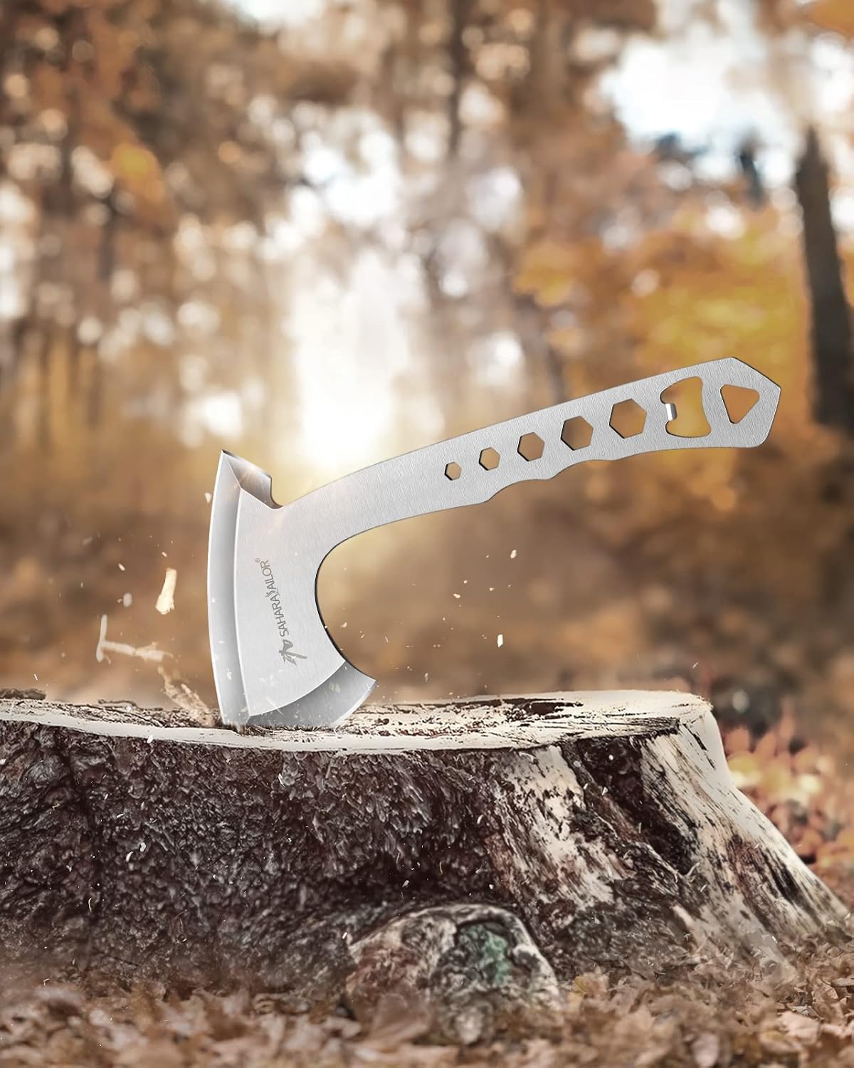 Sahara Sailor Throwing Axes, 3 Pack 10inch Throwing Axes and Tomahawks Set, with Bottle Openers, a Wrench and Nylon Sheath for Competiton and Recreation
