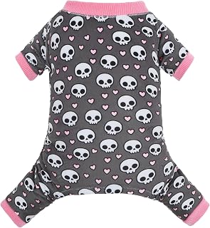 CuteBone Dog Pajamas Halloween Puppy Onesies Small Dogs Soft Pjs Coat Cat Apparel Comfy Pet Clothes Outfit Doggie Bodysuit P350M