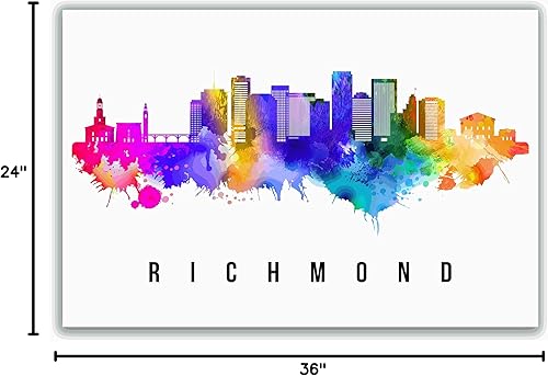 Vista 85 de Póster de Fargo Skyline Dakota del Norte, pintura de paisaje urbano de Dakota del Norte, póster de Fargo Dakota del Norte, impresión de paisaje