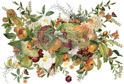 Redesign with Prima Decor Transfers - Harvest Hues - Total Sheet Size 24"x35", Cut into 2 Sheets 655350666736 Decor Transfer Rub on Transfers for Furniture Vintage Rub on Transfers Stickers