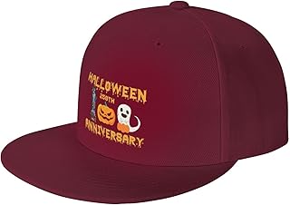 USA 250th Anniversary Halloween Pumpkin Face Rigid Brim Snapback Cap - Polyester Baseball Hat for Celebration Events