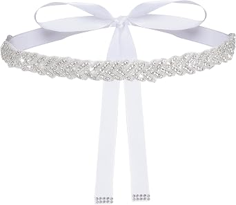 Bridal Rhinestone Wedding Waist Belt for Women Sparkly Belt Wedding Satin Sash for Special Occasion