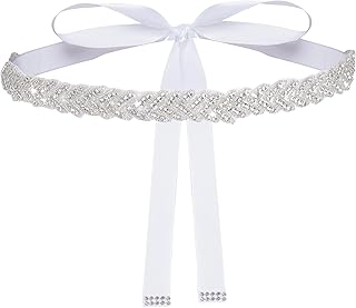 Bridal Rhinestone Wedding Waist Belt for Women Sparkly Belt Wedding Satin Sash for Special Occasion