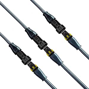 Waterproof Female 2 Pole Cable Connector To Male Panel Mount Connector