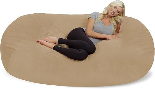 Miniatura 5 de Silla de saco puf Tamaño grande, bolsa de espuma de memoria de 4', 5', 6', 7,5', muebles de bolsa y sofá tumbona. Sofá grande con cubierta de micro