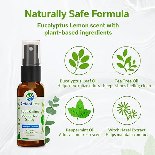 Miniatura 3 de ORIENTLEAF Spray desodorante para zapatos de 4 onzas líquidas y tamaño de viaje, 1 onza líquida, espray de zapatos para zapatos malolientes