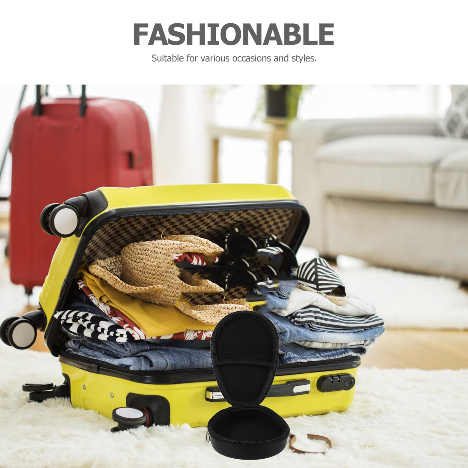 Artibetter Borsa Organizer per Cuffie Custodia Eva Rigida per Auricolari e Cavi Dati Portatile per Accessori da Viaggio