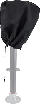 RecPro RV Tongue Jack Cover Water-Resistant Trailer Jack Cover with Pull Cord Closure | Protects from Rain, UV, and Debris | Black