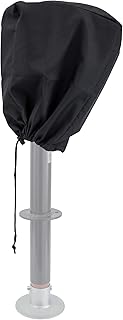 RecPro RV Tongue Jack Cover – Water-Resistant Trailer Jack Cover with Pull Cord Closure | Protects from Rain, UV, and Debris | Black