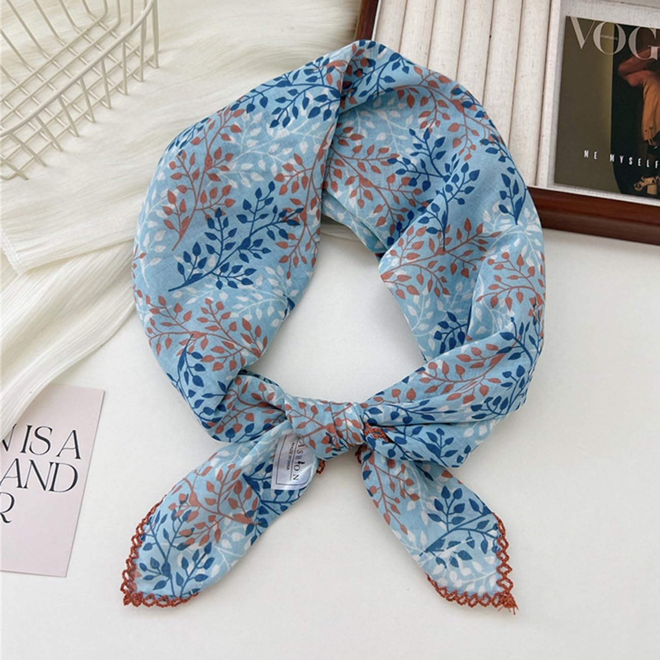 2 Pack Large Cotton Bandana Headband, Head Wrap, Protective Coverage, Hair Neck Scarf for Women 28 x 28 inch - Image 2