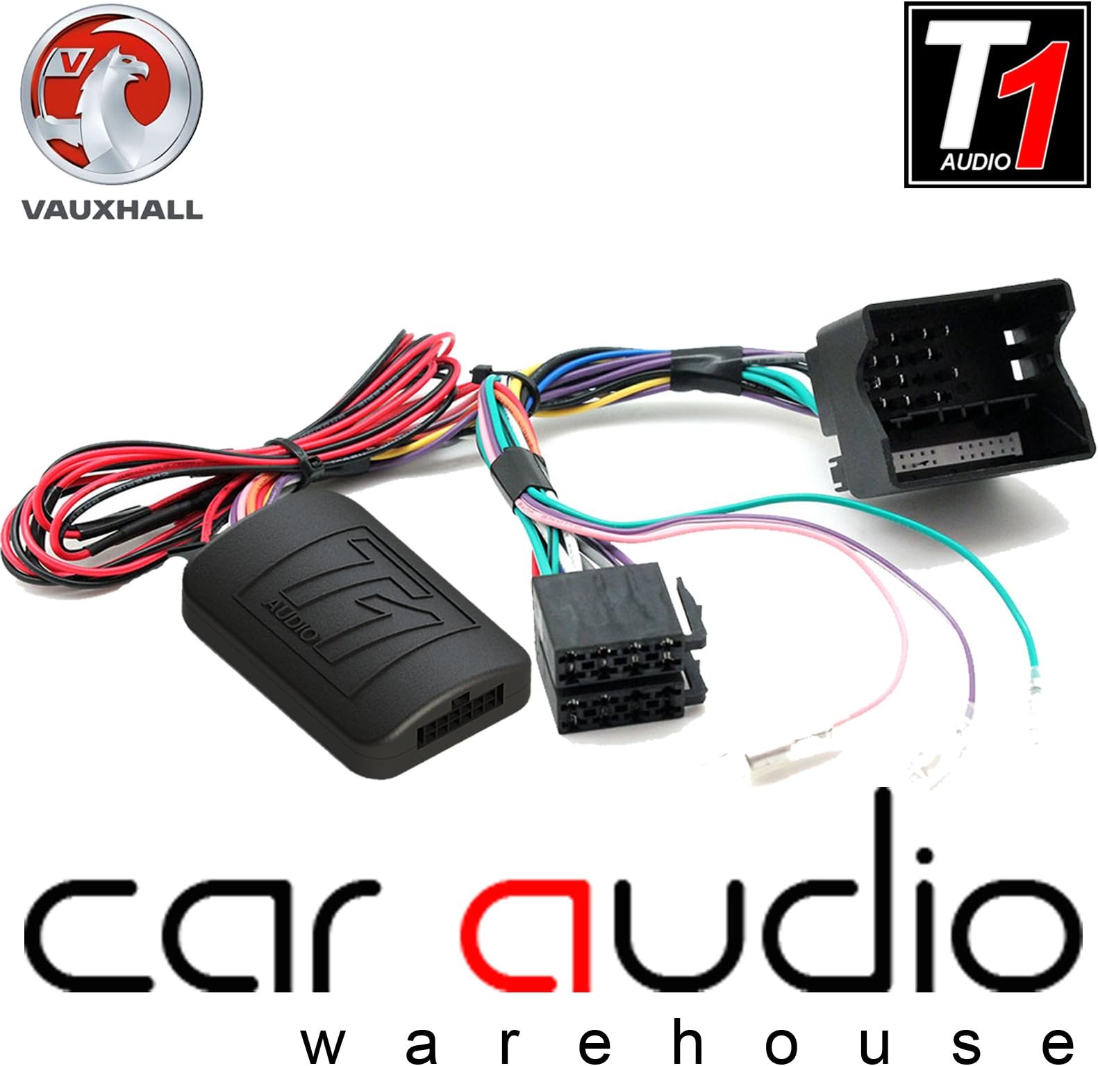 T1 Audio T1-VX3 - Vauxhall Corsa D Car Steering Wheel Stalk Control Interface Adaptor with Free Patch Lead