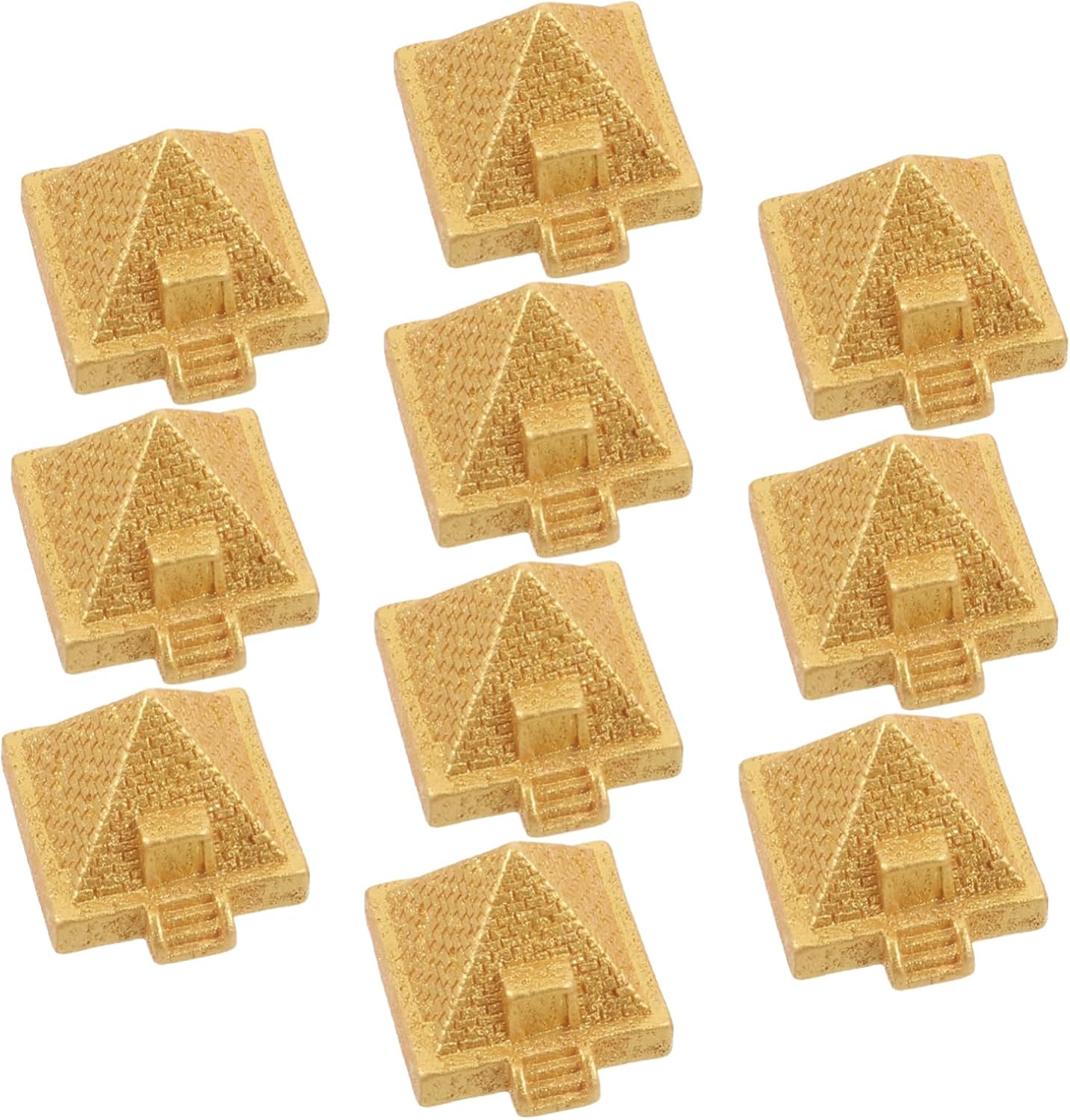 10pcs Miniature Pyramid Statues Ancient Egyptian Resin Ornaments for Garden Decor DIY Craft Projects Unique Landscape Enhancement and Collectible Figurines