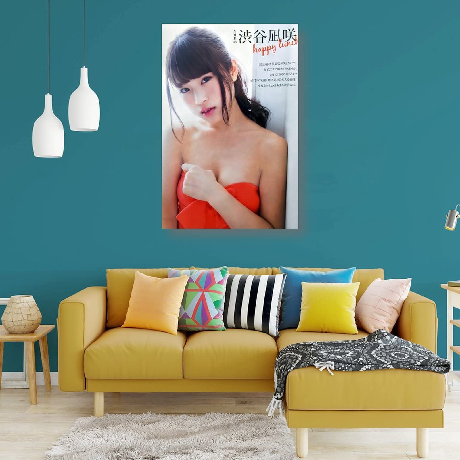 Amazon.co.jp: セクシーNMB48渋谷凪咲写真水着 キャンバス 壁アート