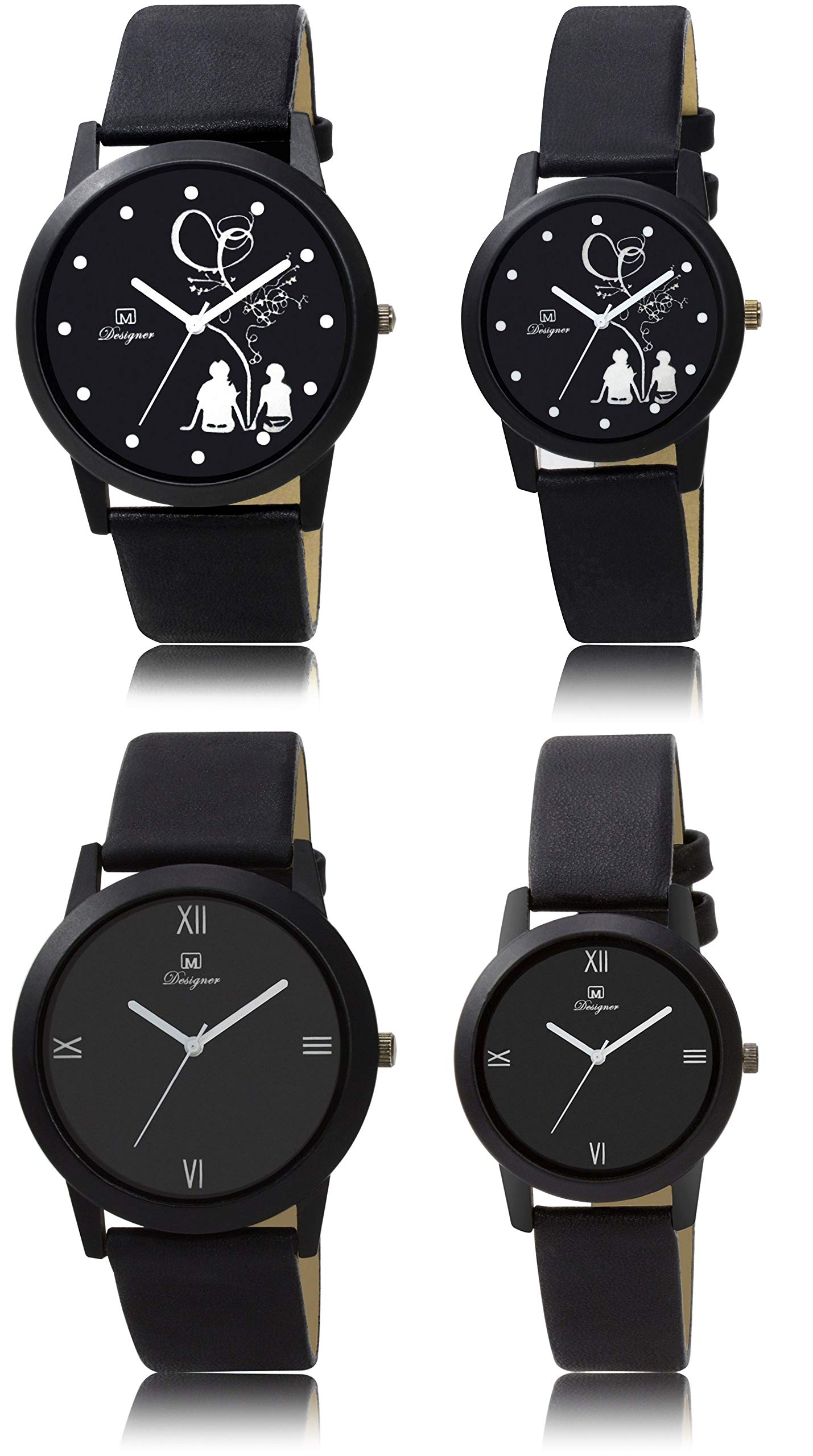 OM DESIGNER Latest Trending analogue black dial Couple watch Combo pack of 4 Mi-o-AC25 (B07TMQ5JD1) Amazon Price History, Amazon Price Tracker