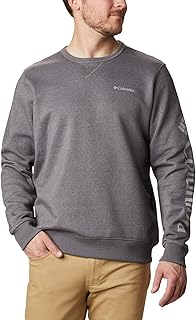 Columbia Men's M Columbia Logo Fleece Crew, City Grey Heather, Columbia Grey 023, L UK