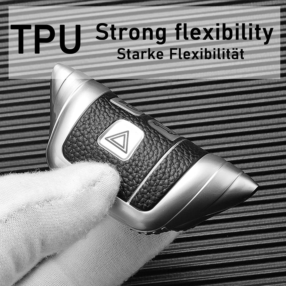 Argento Carbonio Fibra Portachiavi Cover Custodia Per Land Range