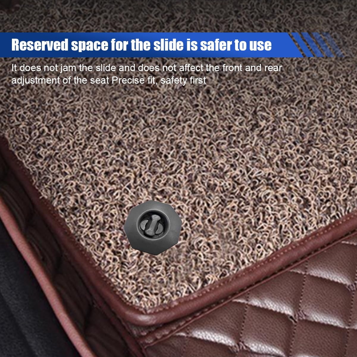 5PCS Car Carpet Fixing Clips - Double Layer Car Interior Floor Mat Safety Non-Slip Fasteners Clips - Twist-Lock — view 5