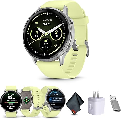 Garmin Venu 4, 1.772 in, reloj inteligente GPS avanzado con rastreador de fitness, pantalla AMOLED de 1.4 pulgadas, linterna incorporada, 12 días de