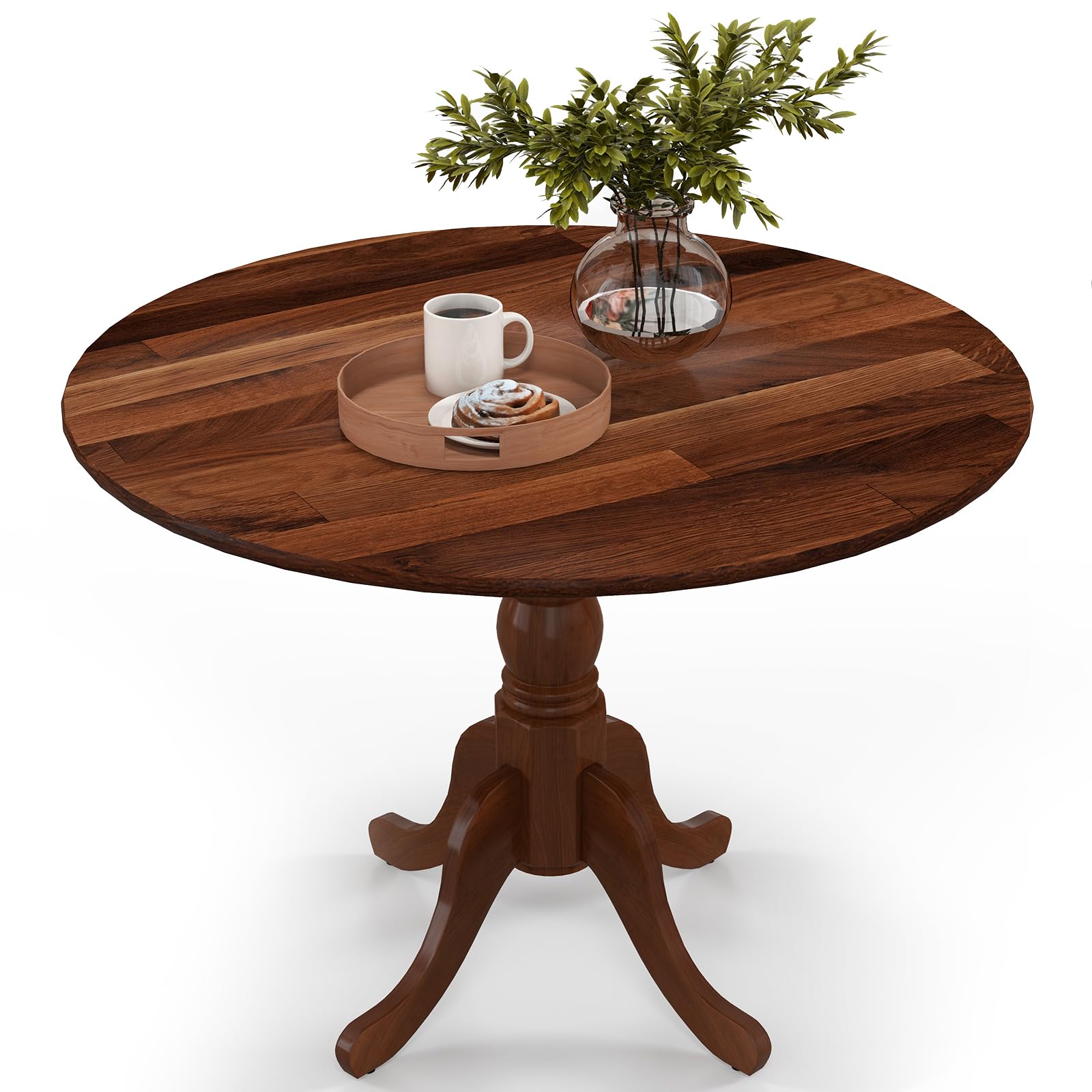 Giantex Tavolo Da Pranzo Rotondo Tulipano Nero 81 Cm – Moderno Con Base A Piedistallo In Metallo
