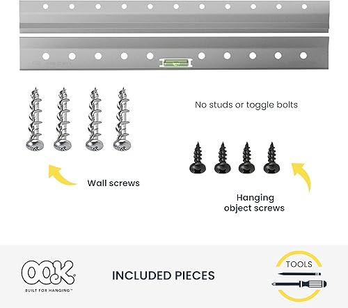 Miniatura 3 de Kit OOK 55312 Hangman para colgar cuadros de 13 piezas estilo francés inglete con tornillos Wall Dogs., 533208