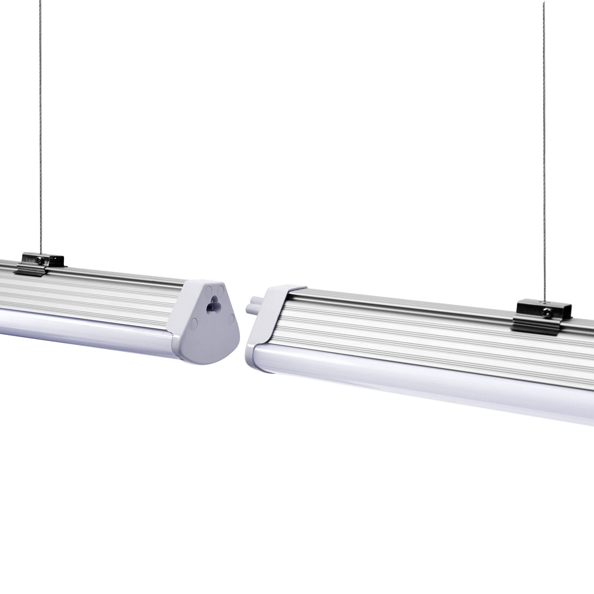 max K O M F O R T LED Linear Hallenleuchte IP42 Feuchtraum Tube Röhre Leuchte 40W Industrielampe Pendelleuchte Lichtleiste 120 cm