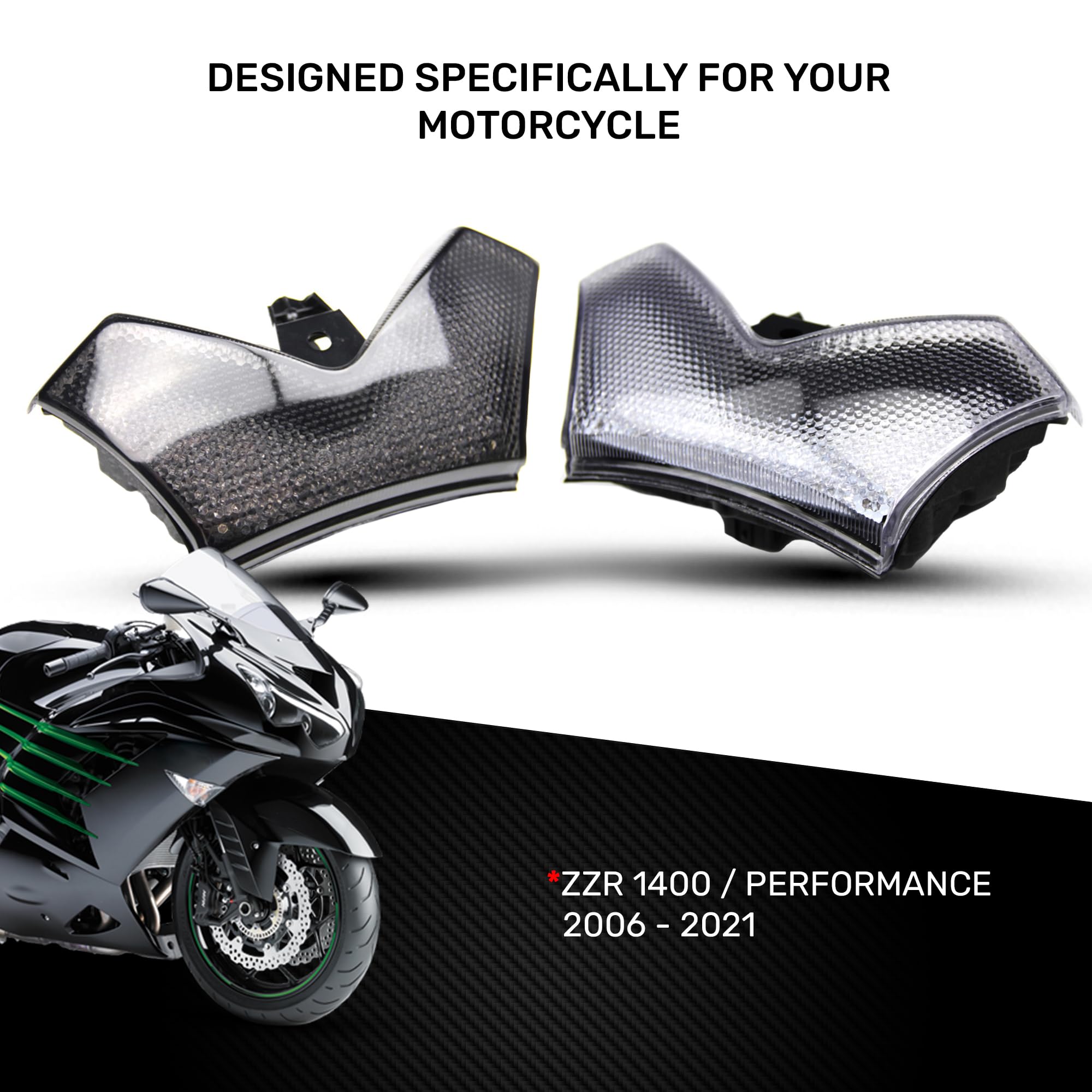 Feu Stop Compatible avec KAWASAKI ZZR 1400 ZXT40 2006-11, ZZR 1400 2012-21