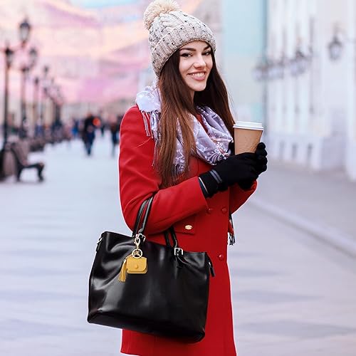 Miniatura 6 de MODOS LOGICOS Funda para Air Pods 3 (2021), funda de piel sintética con un par de borlas caídas, compatible con Apple AirPods de 3 generación, color