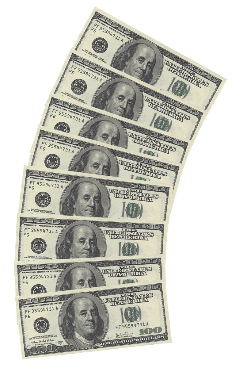 Folat8714572225618 Creative USA Party Servietten 100 Dollar (10 Stück)