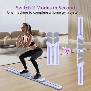 Pilates Board for Home Workout - Upgraded 7 in 1 Foldable Pilates Reformer Set, Multifunctional Ab Trainer with Resistance Bands & LED Timer, Pilates Board for Women Full Body Workout