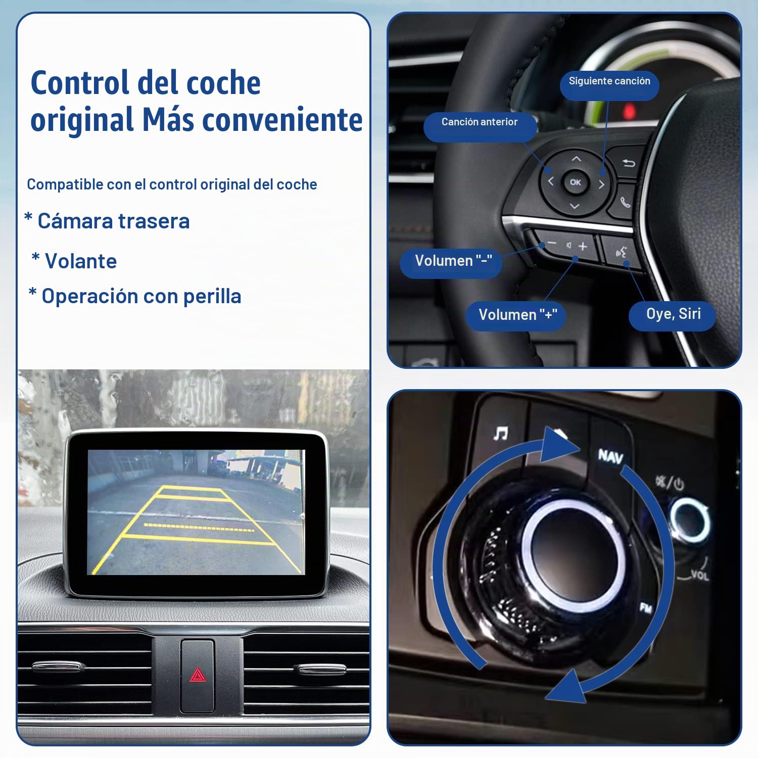 HMYC Kit de Retrofit Mazda Carplay y Android Auto, Hub OEM TK78-66-9U0C Compatible con el Sistema MZD Connect, Compatible con Mazda 2/3/6/CX3/CX5/CX9/MX5 2014-2020