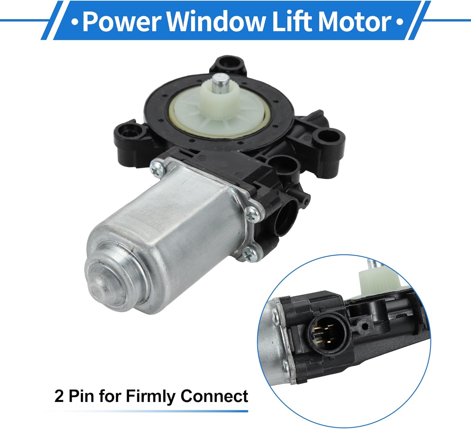 Front Left Power Window Regulator Lift Motor for Hyundai Elantra GT 2018-2020 No.82450G3000 2 Pin Car Window Glass Lift Motor