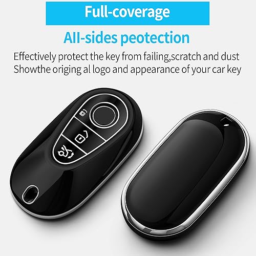 Miniatura 10 de Tukellen Funda para llavero Mercedes Benz, funda especial de TPU suave para llave, protector de llave compatible con Mercedes Benz Clase S Clase G