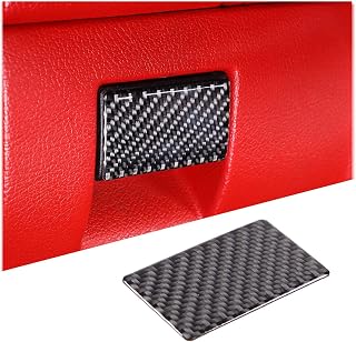 Car Parking Brake Release Switch Handle Trim for Hummer H3 2005-2009, Car Handbrake Button Switch Cover, Carbon fiber (Red)