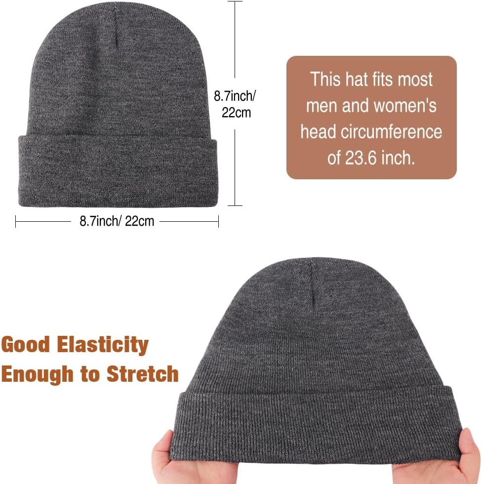 Womens Satin Lined Knit Beanies Hat Warm Silk Lined Winter Hat for Women Men Soft Slouchy Cuffed Unisex Skull Cap - Image 2