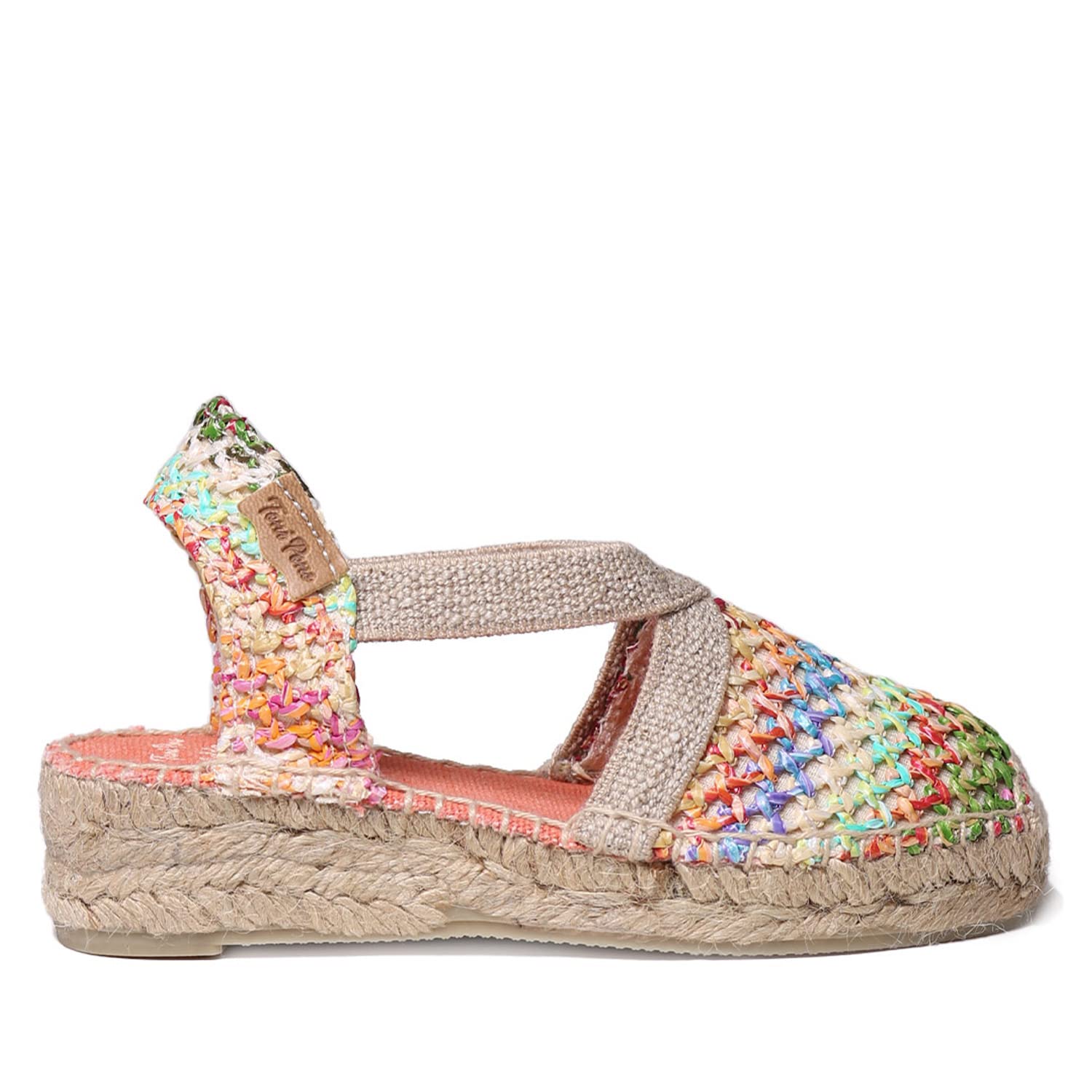 Toni Pons Edita - Espadrillas da Bambino realizzate in Rafia Multicoloree.
