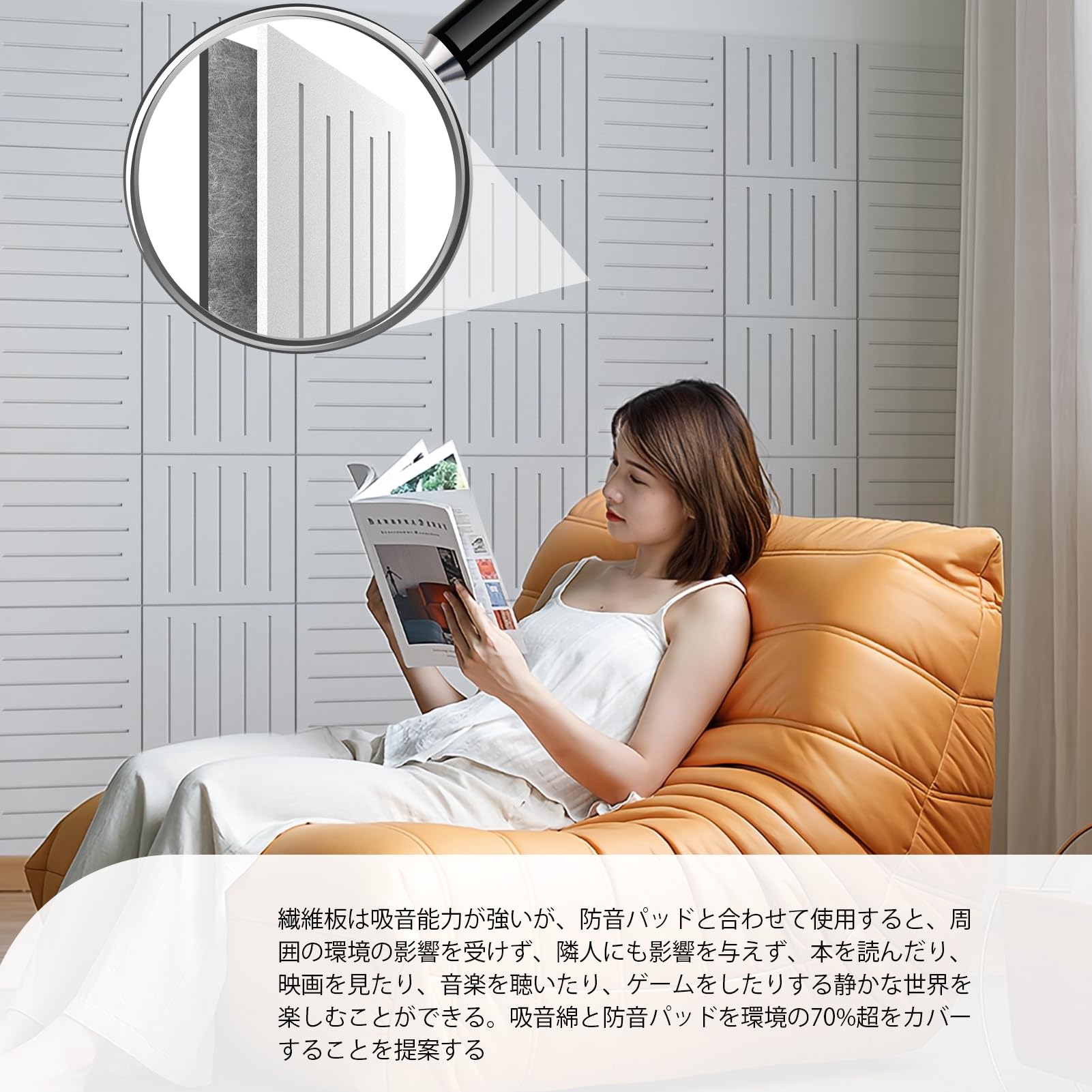 Amazon.co.jp: PHITTIS 吸音材 吸音 高密度 軽量 部屋用 設置