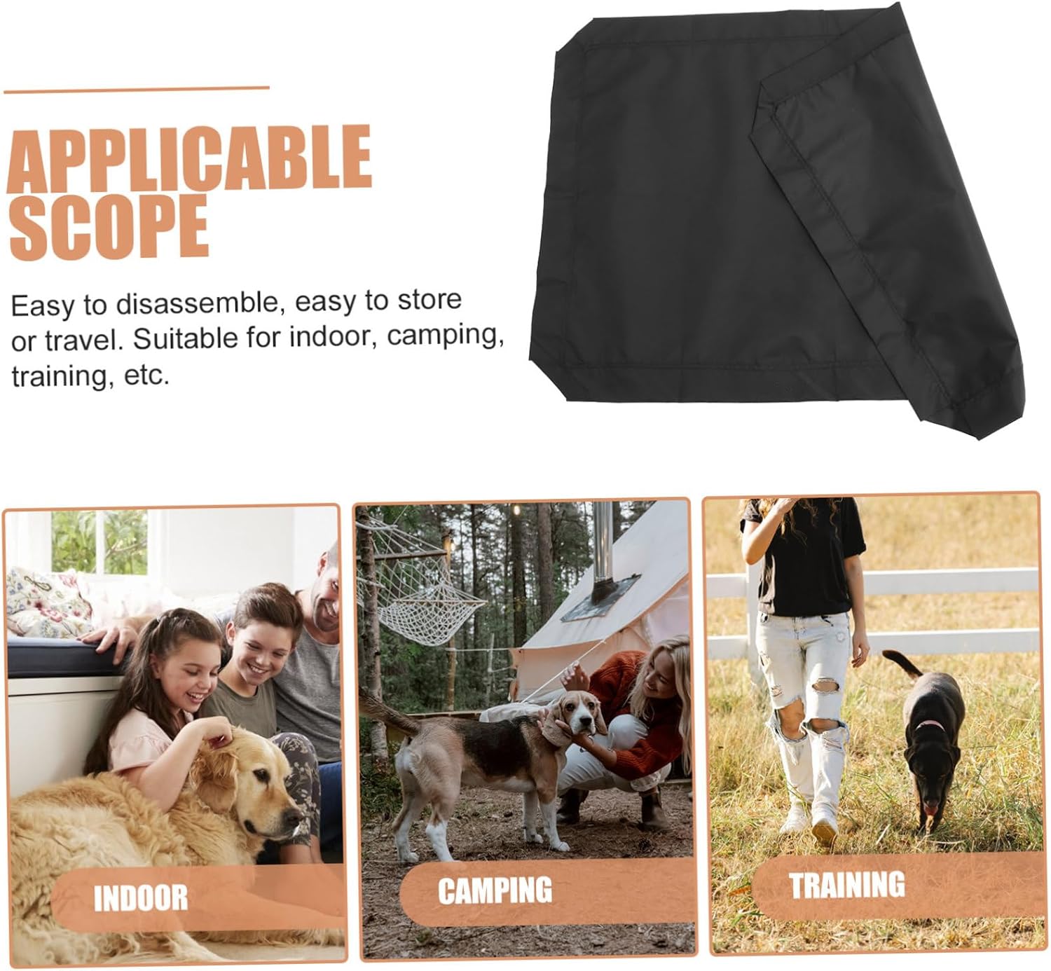Kisangel Elevated Dog Bed Cover for Indoor Outdoor Use Detachable Machine Washable Breathable Pet Hammock for Dogs Convenient Storage Non Stick Hair Fast Drying Year