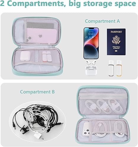 Miniatura 3 de DDgro Tech Organizer Estuche de transporte de viaje para cables bolsa de organización y almacenamiento accesorios de electrónica cables cargador de