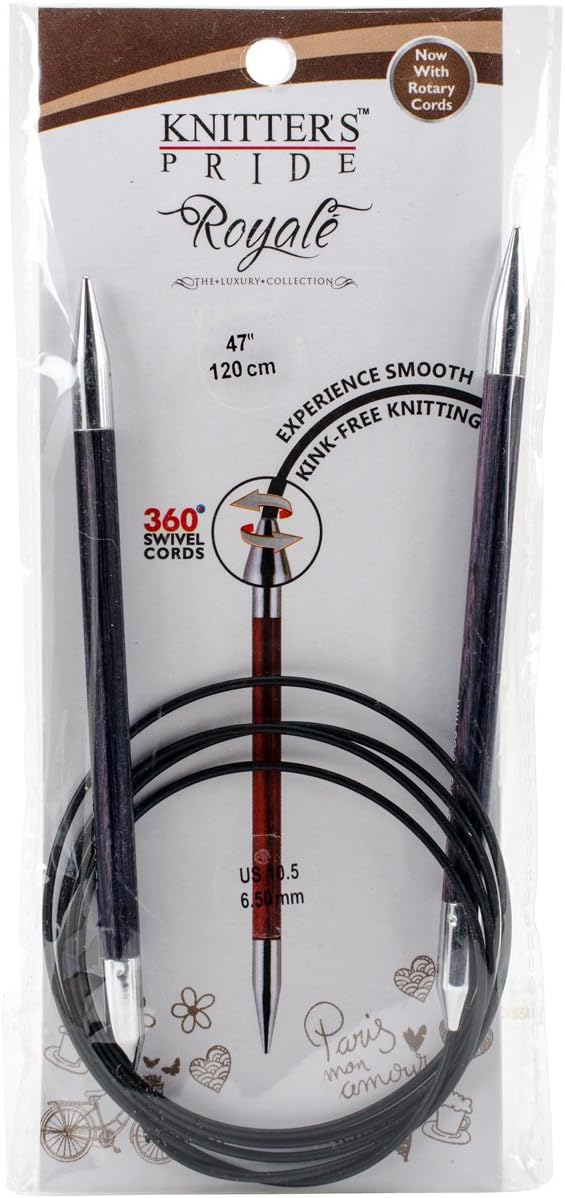 Knitter's Pride 220210 Royale Fixed Circular Needles 47"-Size 10.5/6.5mm