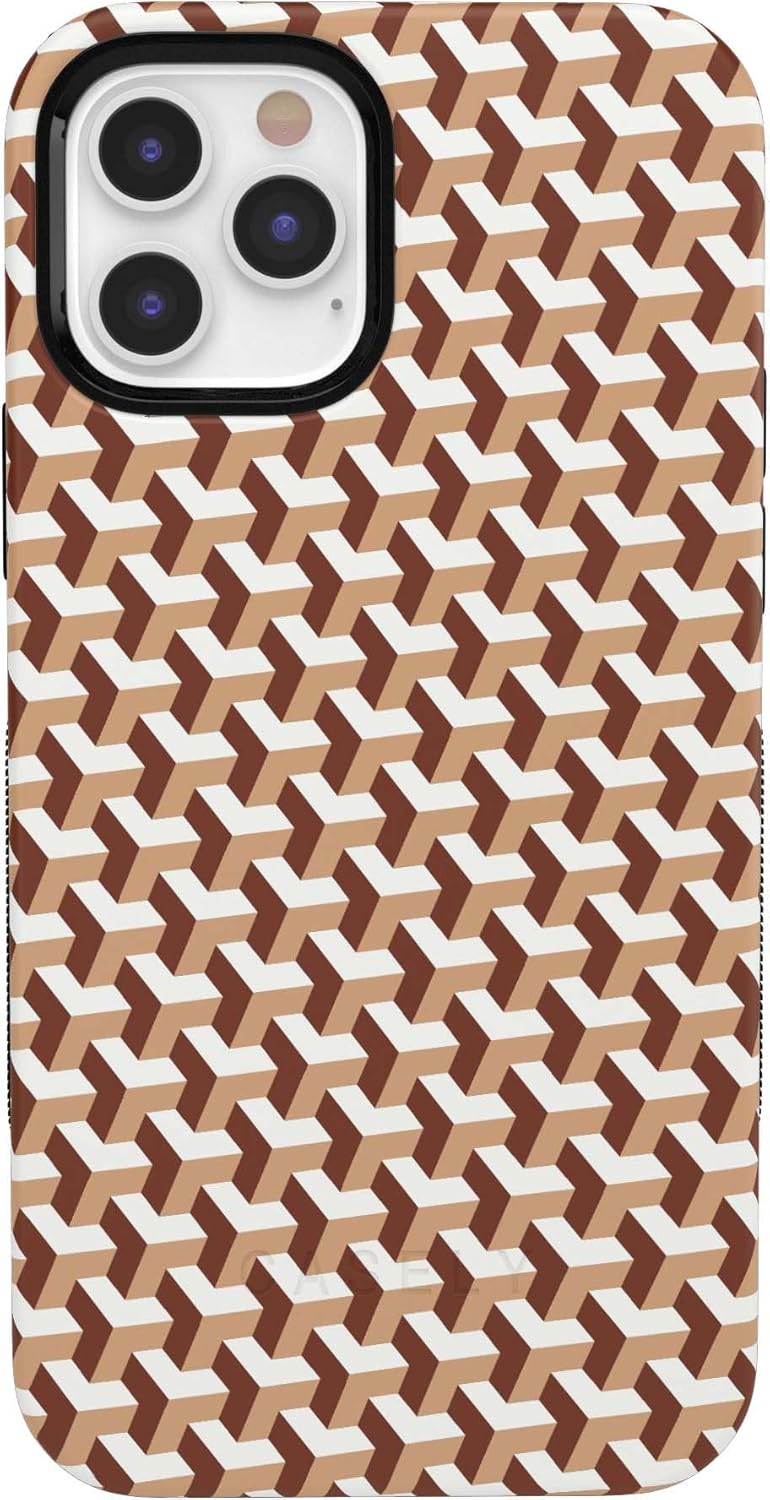 Casely iPhone 12/12 Pro Case | Step It Up | Abstract Geo | Bold Protective Design | Compatible with MagSafe