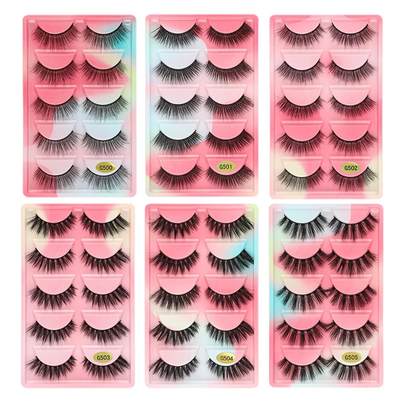 UAMOU 2-50 Boxes Eyelashes faux mink lashes natural 3d mink eyelashes volume false lashes in bulk cilios Cheerfully