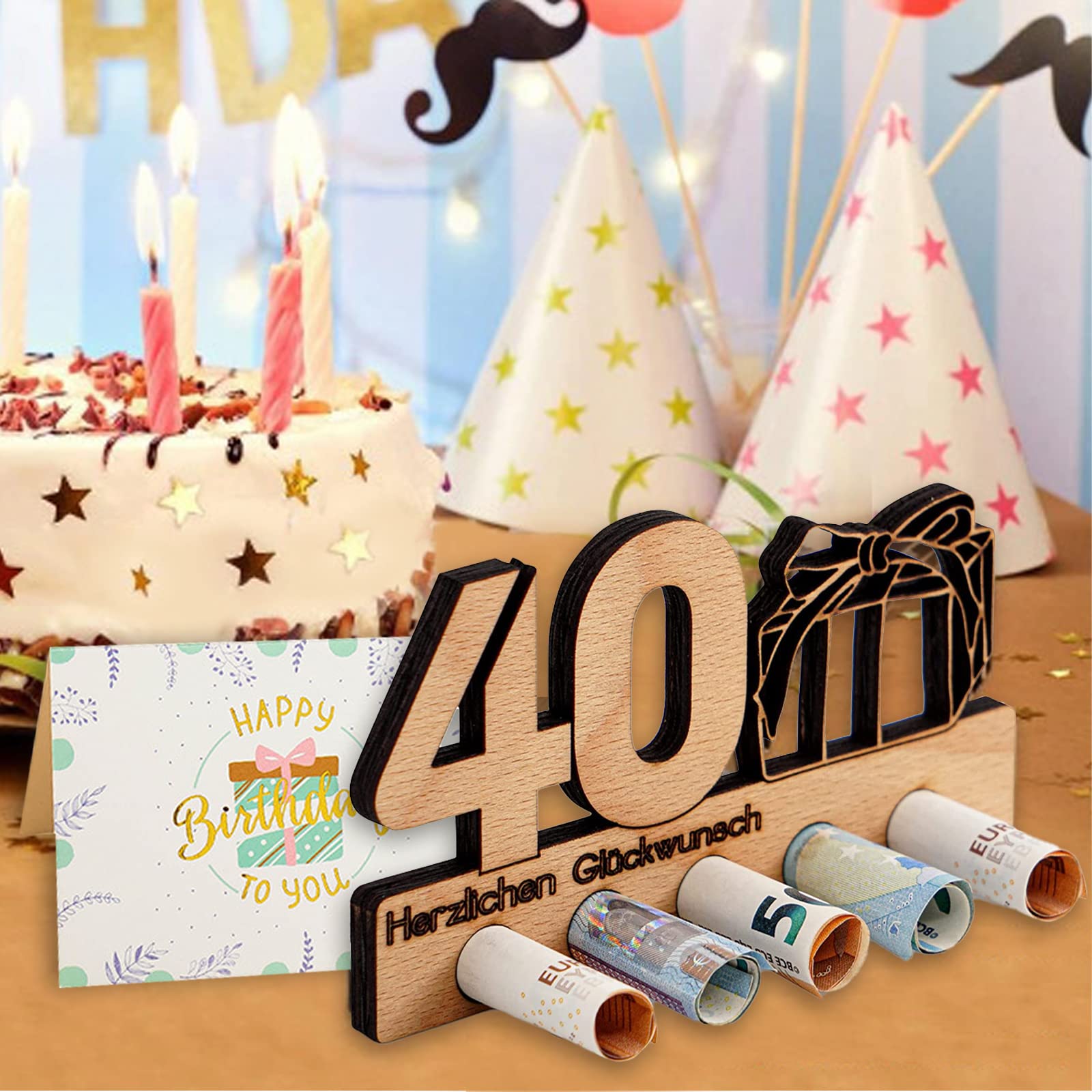 Decorazioni Torta 16° Compleanno Nero Oro - Topper Numeri, Stelle, Fiori E Palloncini - Foto 6