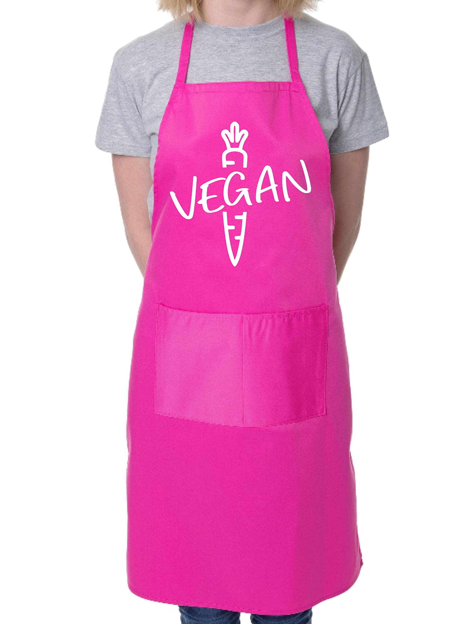 Print4U Vegan with 2 Pockets Novelty Funny BBQ Baking Cooking BBQ Pink