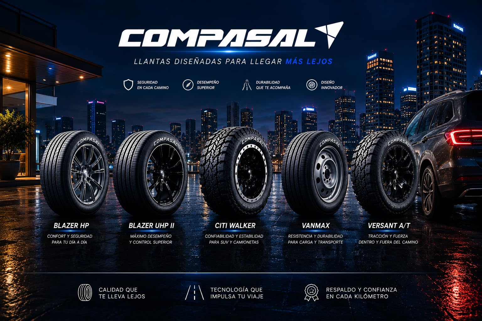 COMPASAL 185/70 R14 88H Neumáticos de Verano Auto