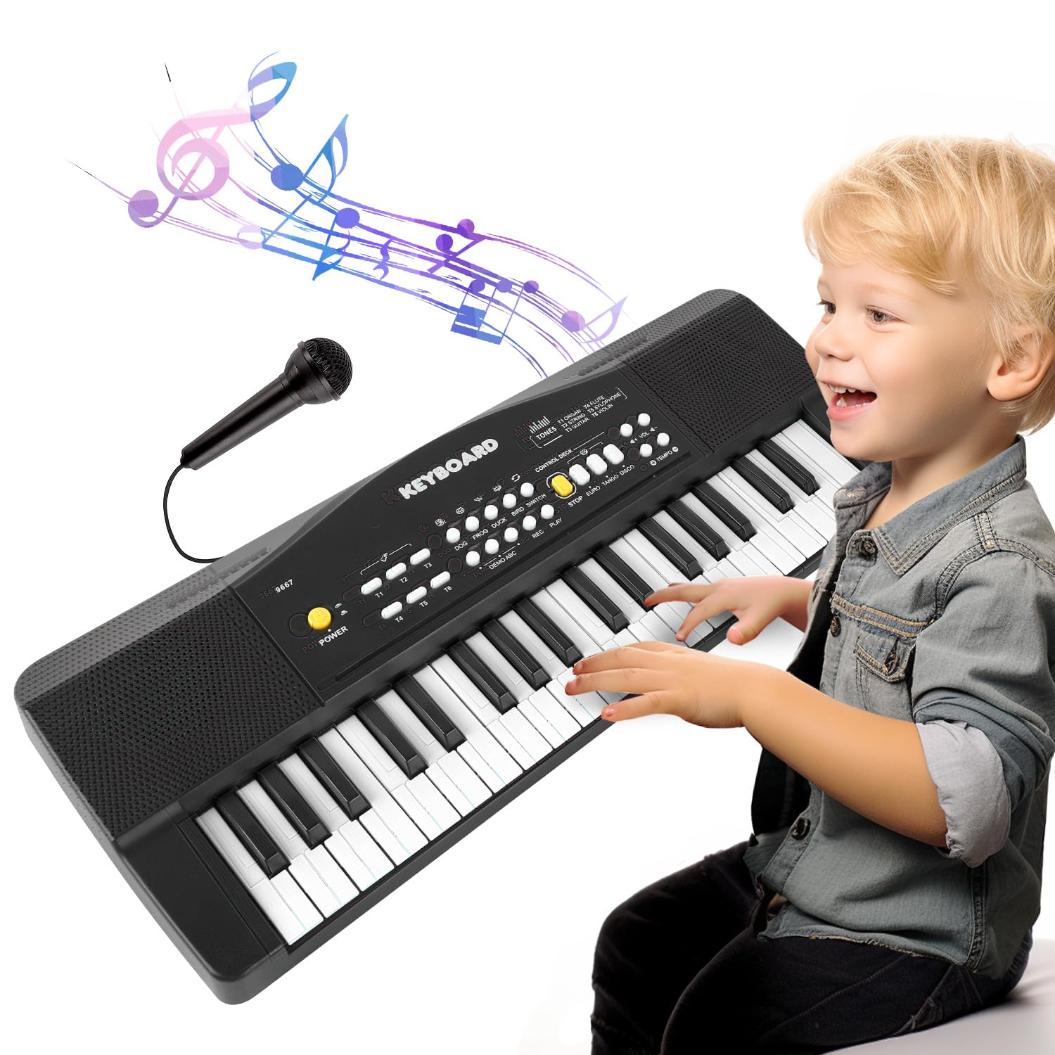 37 Keys Kid Toddler Toy Piano Keyboard Electric Pianos with Microphone
