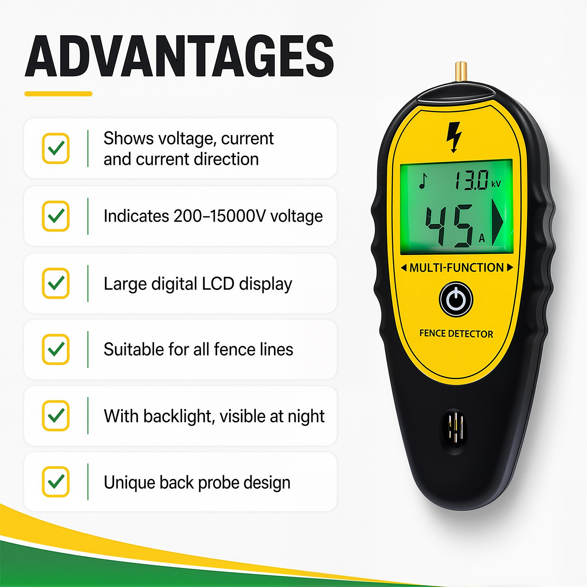 Electric Fence Tester and Fault Finder,Digital Electric Fence Tester 15kv — Amazon image 4