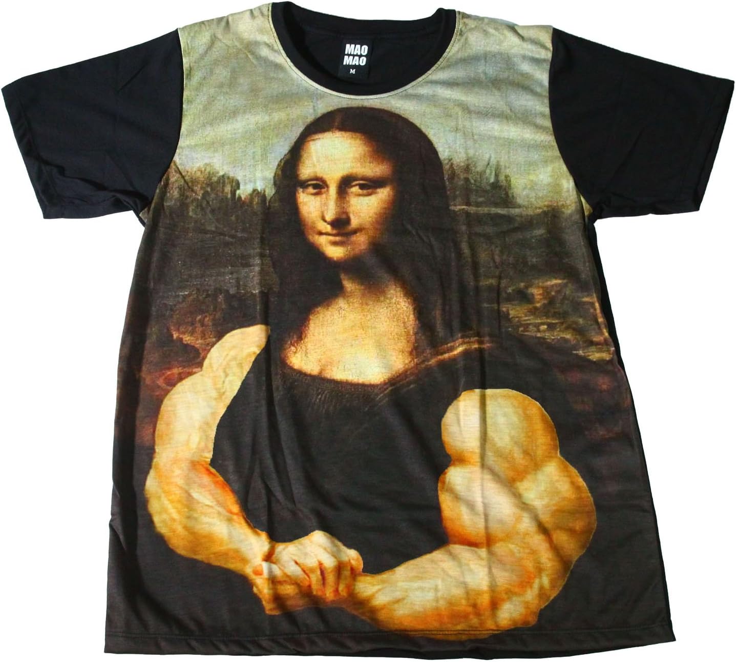 Amazon | [MAO MAO] おもしろTシャツ モナリザ マッチョ メンズ [並行