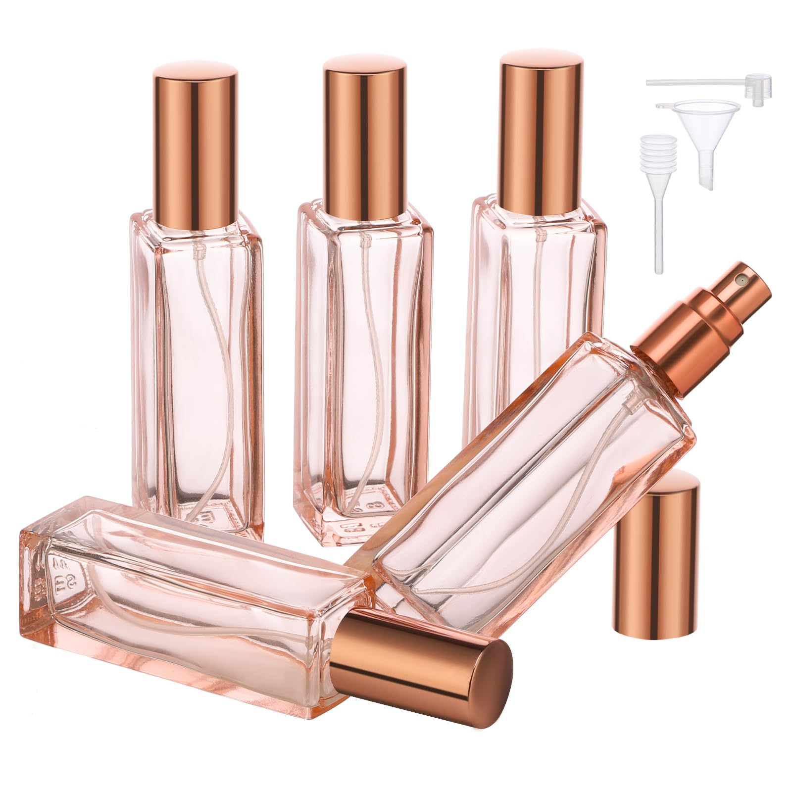 Segbeauty Parfümzerstäuber, Parfümzerstäuber Nachfüllbar, Parfum Zerstäuber für Unterwegs, 5 Stück Taschenzerstäuber 20ml, Parfüm Abfüller Glas für Datum, Party, Arbeit (Orange)