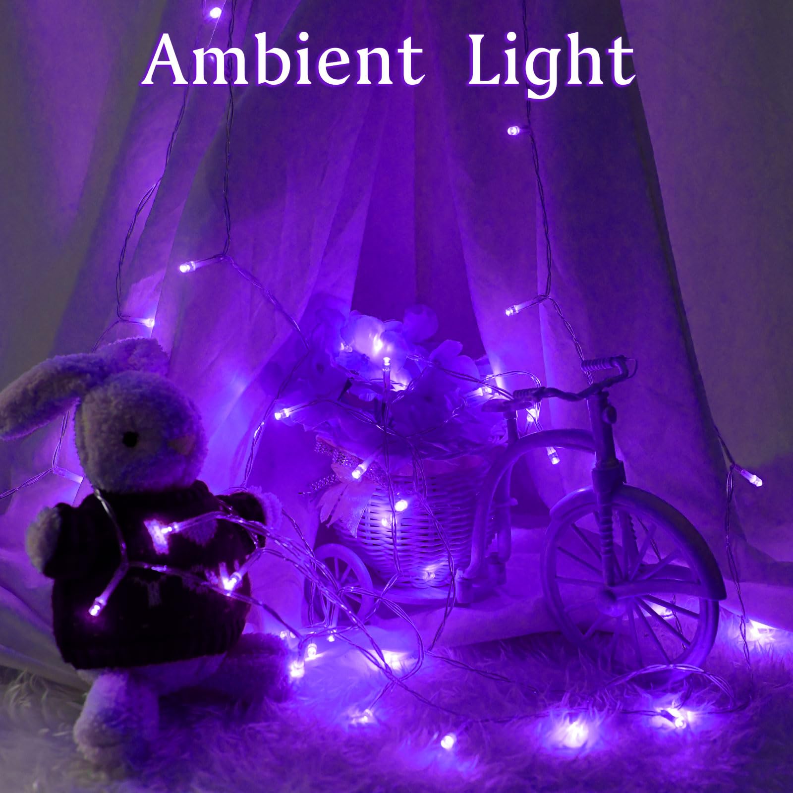 KALUO Luci LED A Bottiglia – 3m, 30 LED, Colore Viola, A Batteria, Con Tappo Sughero Per Decorazioni Feste - 2